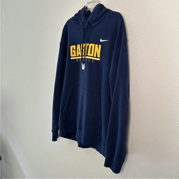 Gaston College Rhinos Nike Hoodie Fleece Sweatshirt Softball Navy Blue Gold 2XL - Picture 5 of 10